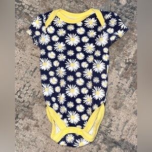 Kidgets Navy and Yellow Floral Bodysuit